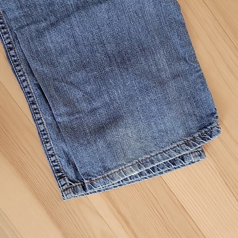 Levi’s 505 Jeans 36x32 Men’s Regular Fit Blue Denim Straight Leg Distressed - Picture 4 of 13